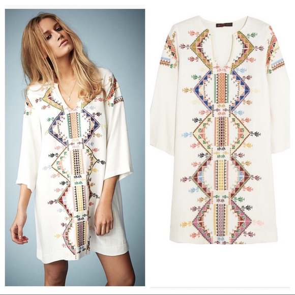 Topshop Dresses & Skirts - Topshop by Kate Moss Embroidered Dress Caftan